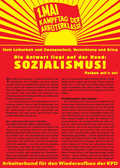 Aufruf zum 1.Mai 2014