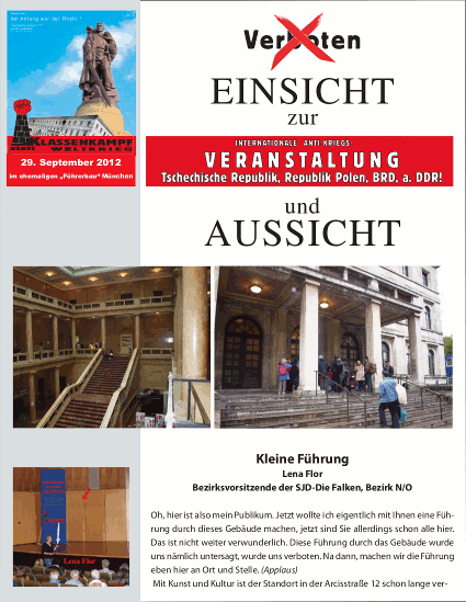 Einsicht zur Veranstaltung und Aussicht